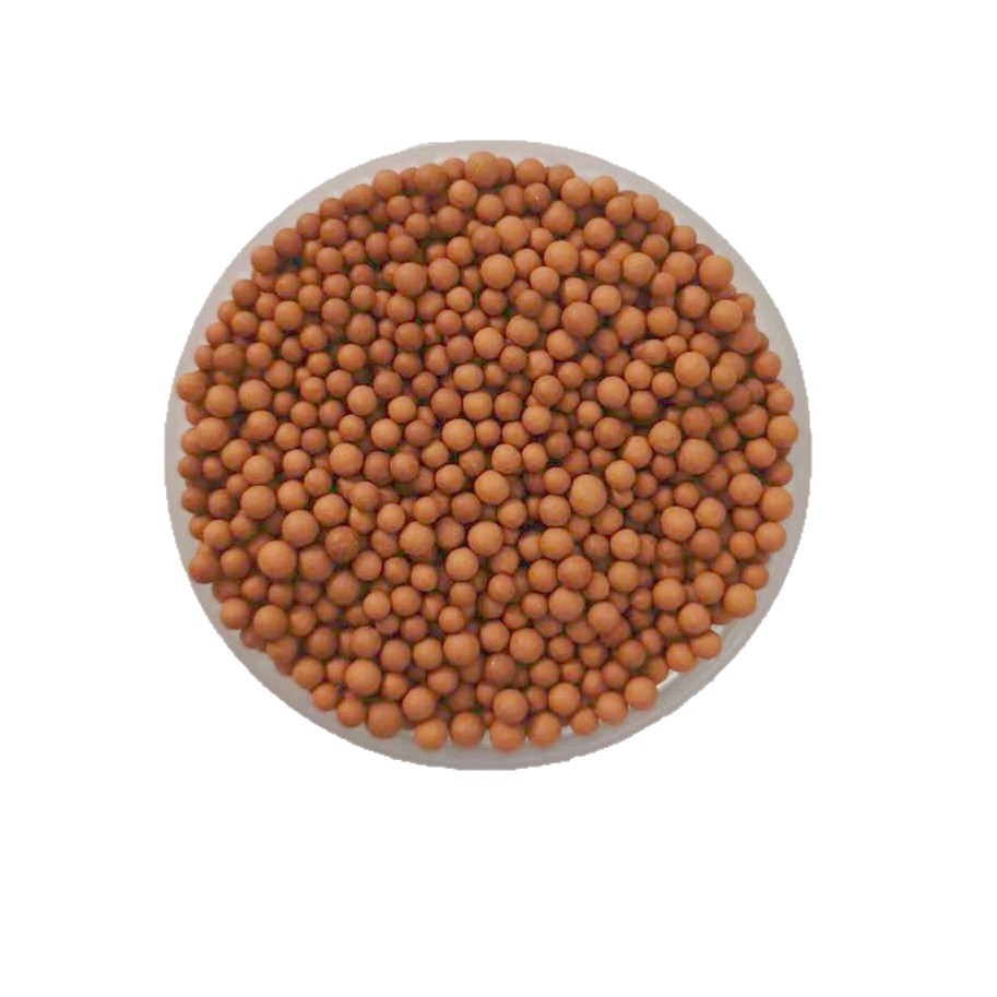 Maifan Stone Mineralized Ball Showerhead Water Purification Filter Element Protective Gear Filled with Tourmaline Balls for Massage, Light Red Maifan Stone Balls