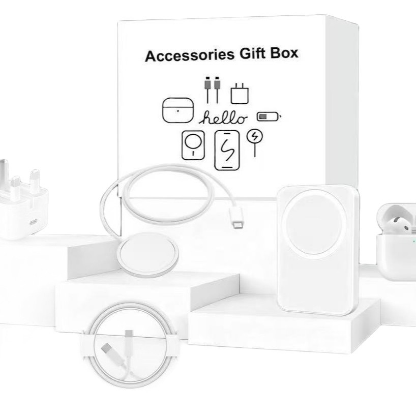 Cross-Border Compatible Apple Eu/Us/Uk Standard Charging Head Huaqiangbei Six-Piece Set Five-Piece Set Apple 15 Set