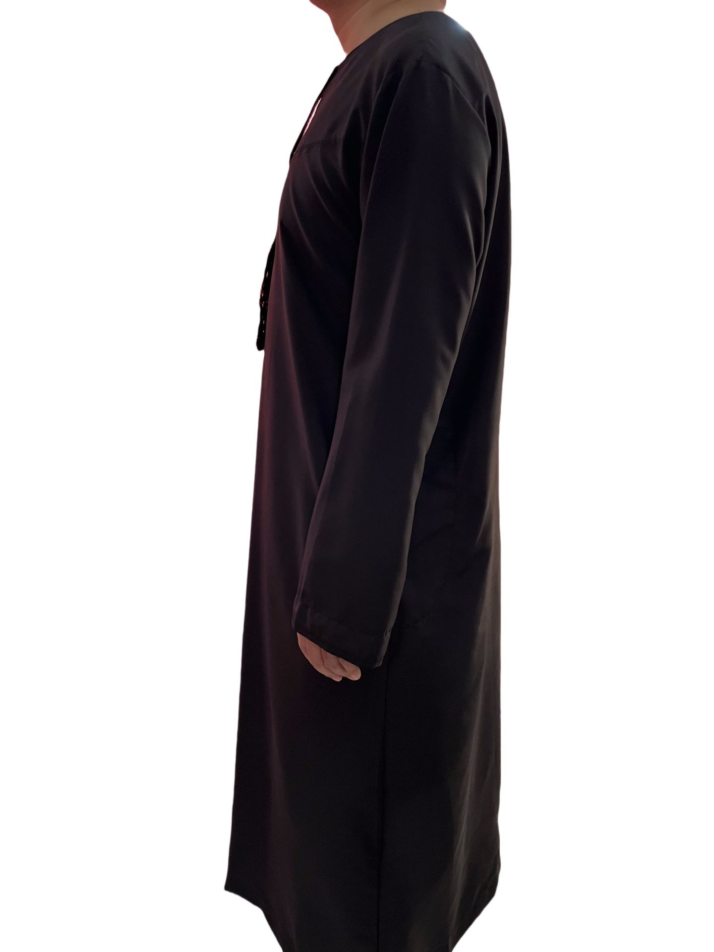 Wholesale Dubai Thobe Men's Black Arabic Clothing Oman Polyester Saudi Middle East Men's Clothing Ethnic Style