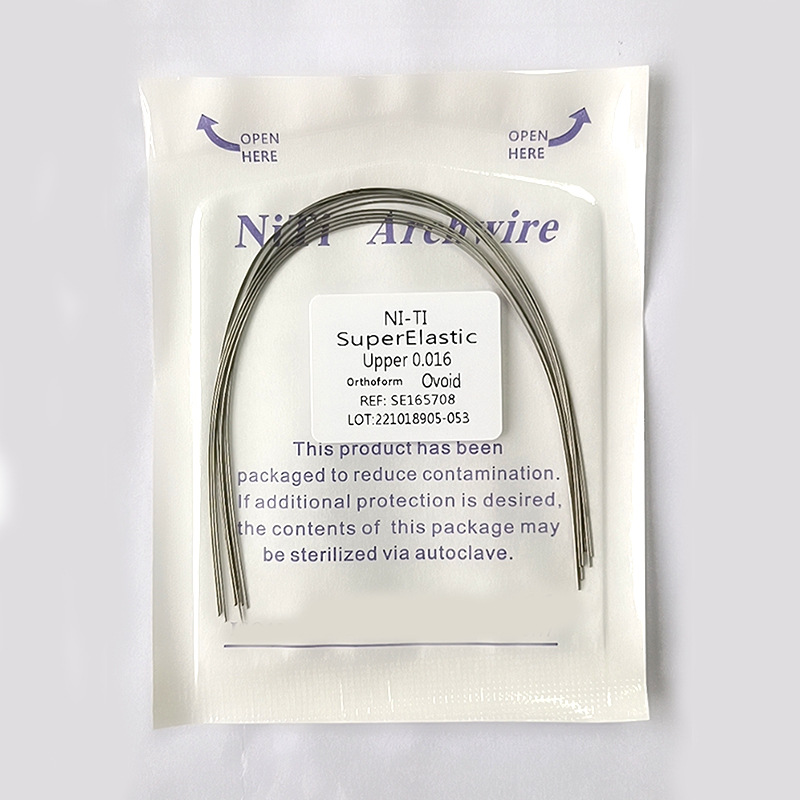 Orthodontic Nickel-Titanium Wire, Orthodontic Arch Wire, Nickel-Titanium Arch Wire, Nickel-Titanium Round Wire, Oval Natural, Export Export
