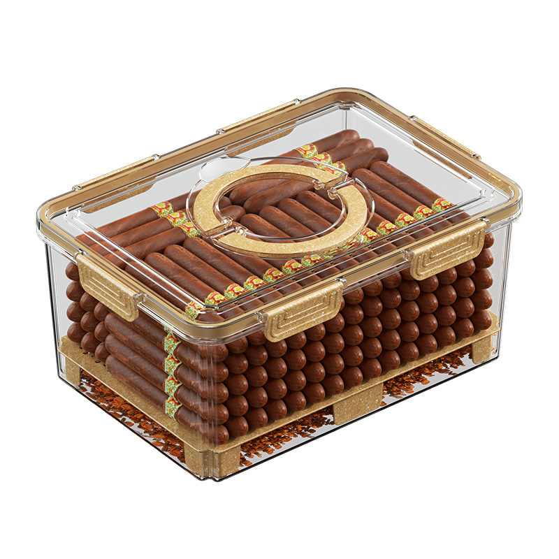 Zhanggong Cigar Humidor Cedar Wood Aging Box Sealed Insect-Proof Cigar Box Convenient Cigar Care Box Cigar Cabinet
