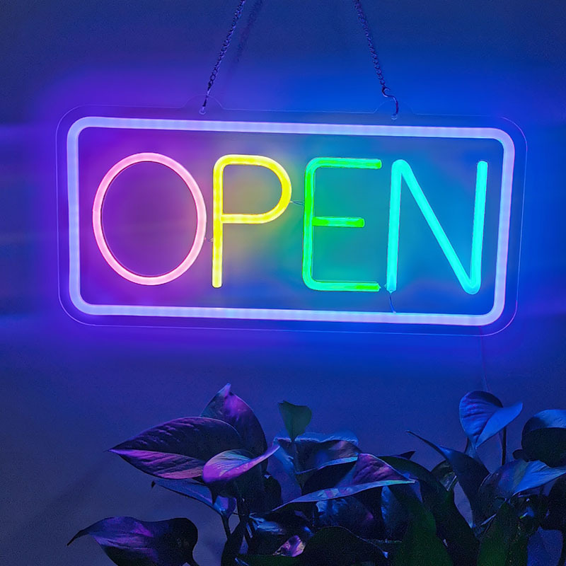 Open Neon Light Super Bright Business Opening Led Billboard Barber Shop Store Neon Sign Atmosphere Light