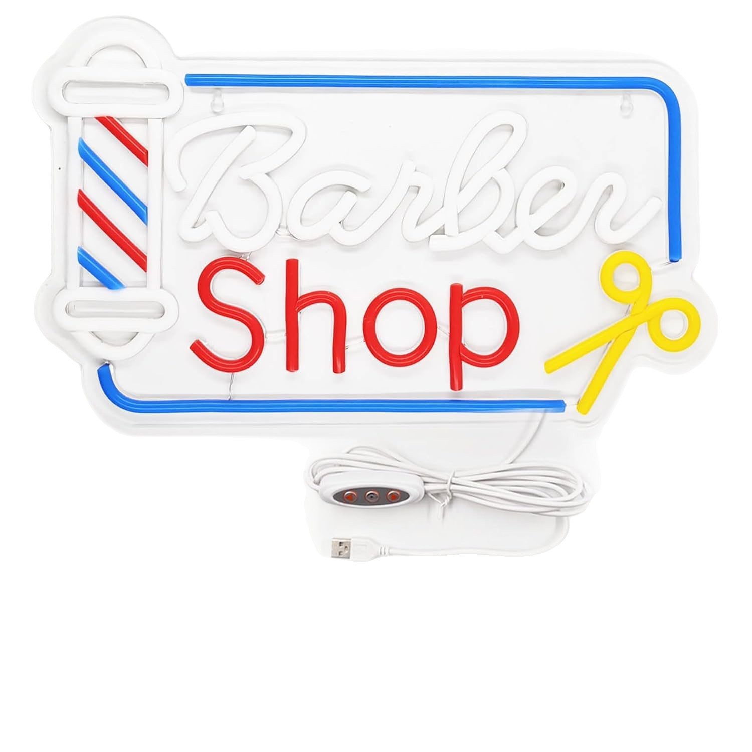 Cross-Border Hot Selling Luminous Character Neon Light Led Light Sign Billboard Suitable for Barber Shop Luminous Decorations