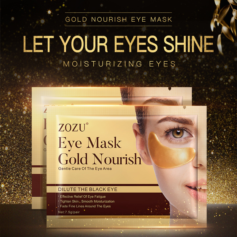 Full English Zozu Gold Eye Mask Sheet Eye Mask Moisturizing Eye Mask Patch Cross-Border Export Wholesale