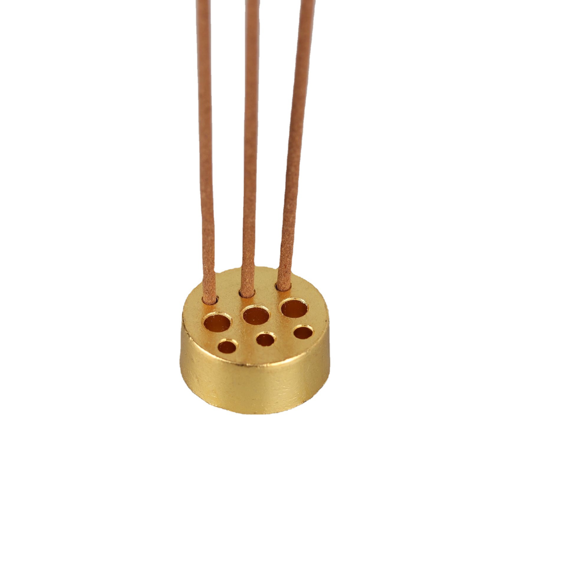 Wholesale copper alloy nine-hole incense insert porous wire incense burner home Buddha Zen aromatherapy incense burner lotus incense plate