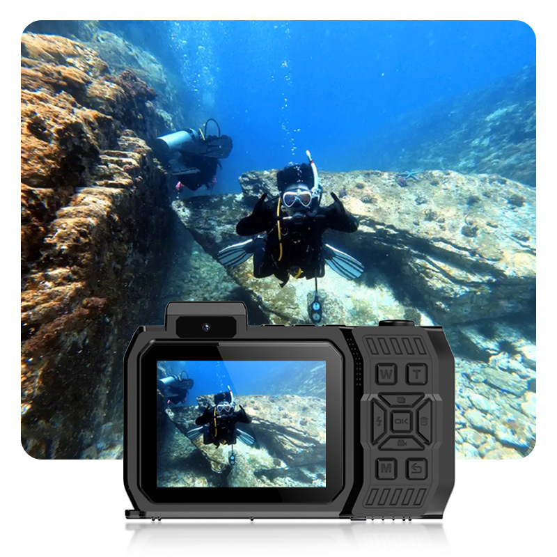 Personal Waterproof Camera 10 m Underwater Bare Metal Waterproof D50 Dual Screen Switching Self-timer Card Digital Camera