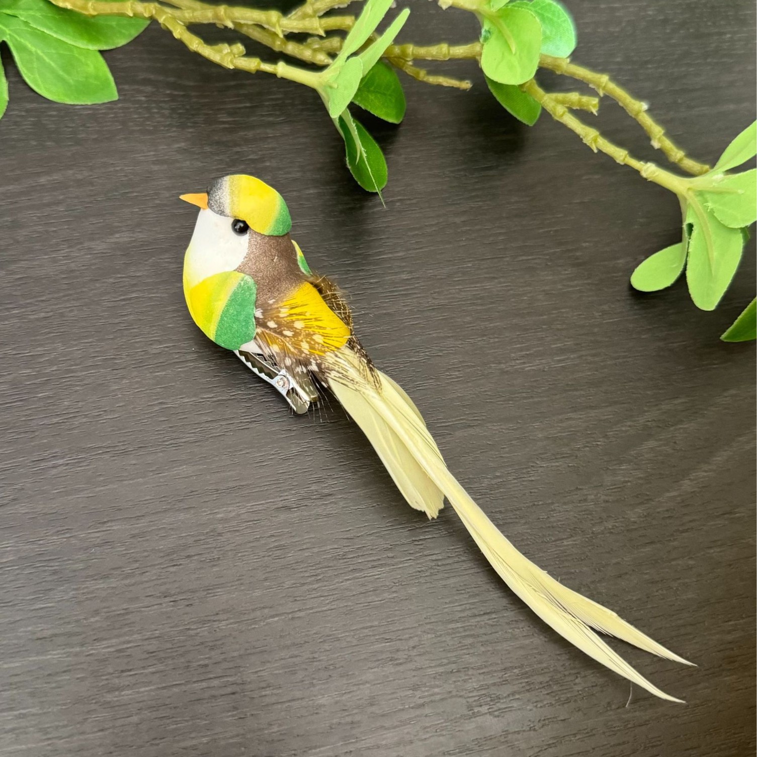 Silk Tail Bird Clip Foam Products Bird Decoration Accessories Silk Tail Bird Imitation Bird Clip