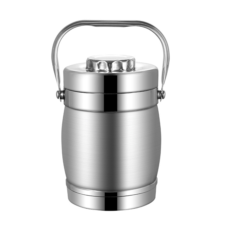 Stainless Steel Vacuum Heat Preservation Pot Thickened Large Capacity Heat Preservation Soup Bucket Household Office worker Lunch Box Gift