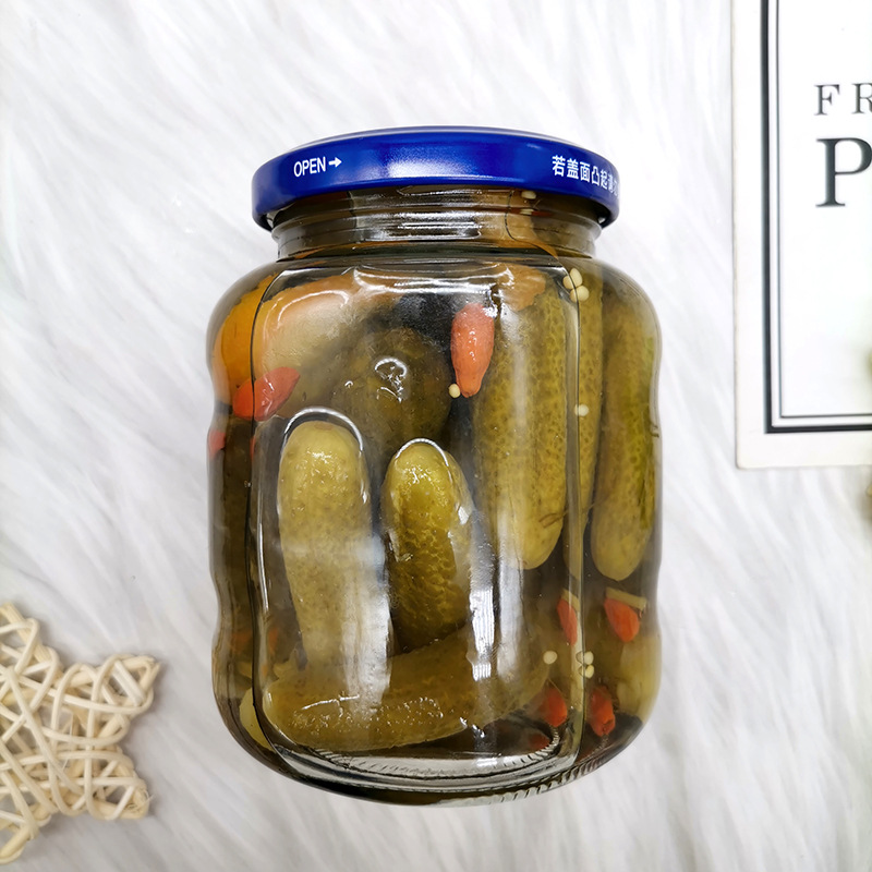 Russian Style Sallya Pickled Cucumber Canned 330g Family Casual Snack Pickled Cucumber Restaurant Barbecue