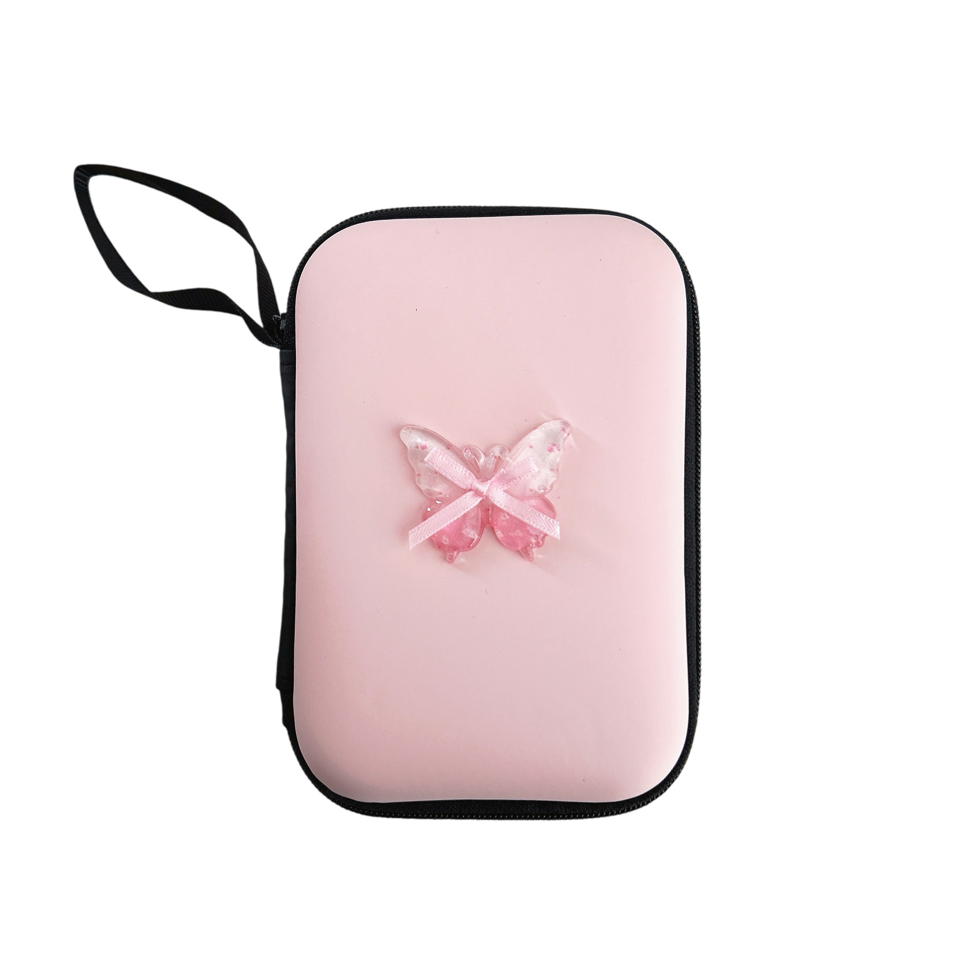 Personalized Girly Heart Butterfly Headphone Data Cable Storage Bag 3C Digital Accessories Storage Box Square Lipstick Camera Bag