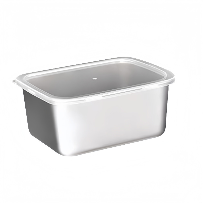 Food grade 316 stainless steel picnic box kitchen food packaging box lunch box household refrigerator fresh-keeping box wholesale