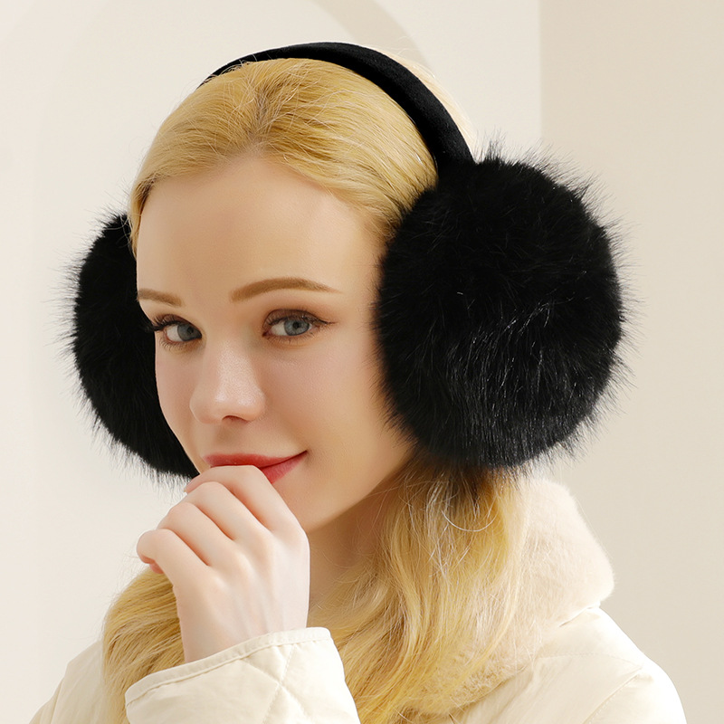 Earmuffs Winter Women's Cute Plush Winter Warm Ear Bag Anti-freezing Ear Cap Ear Cover Ear Protection Artifact Foldable Ear Warm
