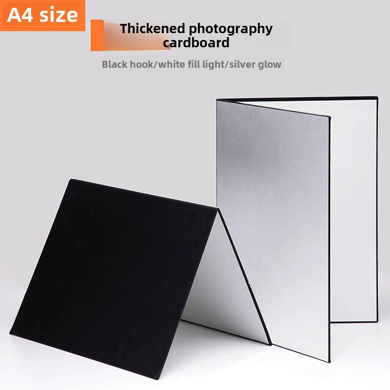A4 Foldable Photography Cardboard Reflector Plate Refill Plate Thickened Photography Background Products Photography Accessories Shooting Props