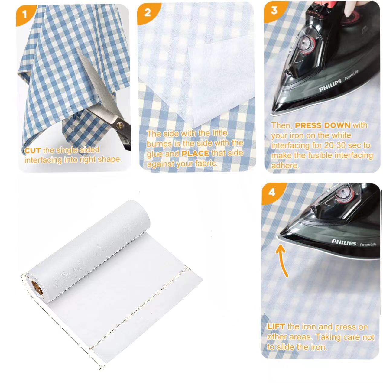 Cross-border hot-selling bonded non-woven fabric paper lining specifications can be made for clothing, bags and curtains