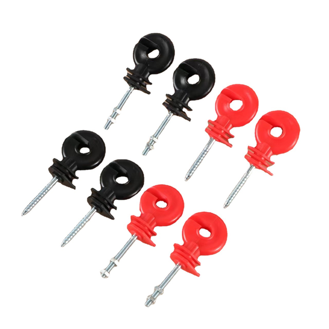 Wholesale electronic fence insulator self-tapping red insulation buckle livestock breeding pasture grid system insulation rubber nail