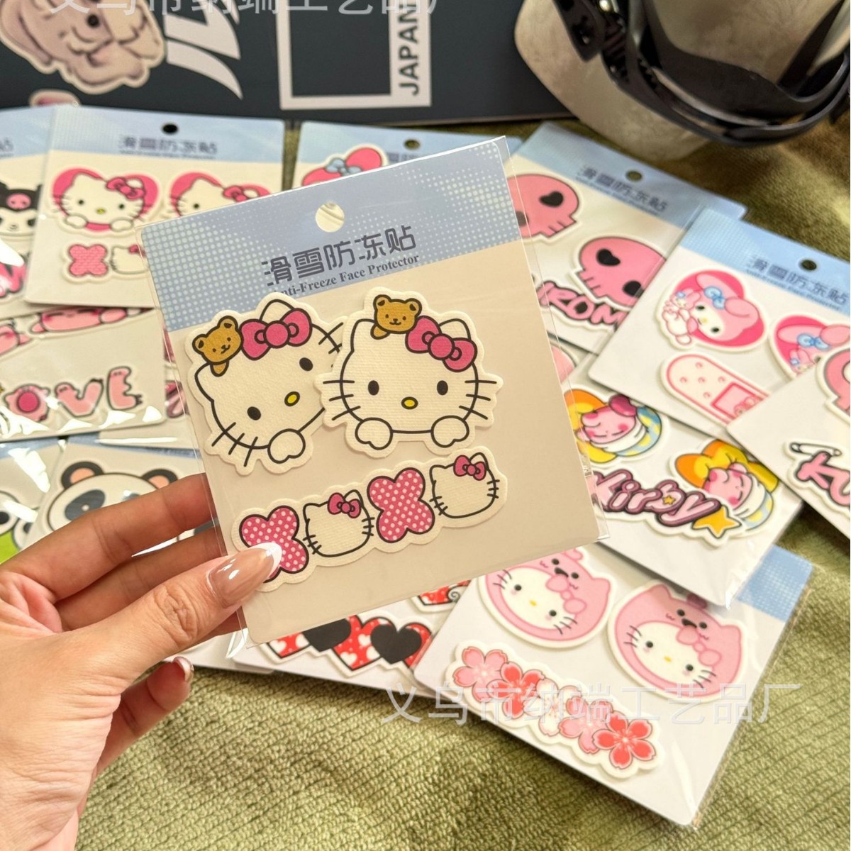 Personalized Cute Cartoon Face Stickers, Anti-Freeze Stickers, Ski Face Stickers, Korean Golf Face Stickers