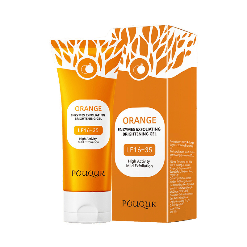 Cross-Border Orange Enzyme Exfoliating Gel Facial Cleansing Mud Rub Scrub Facial Cleanser Dead Skin Cream Wholesale