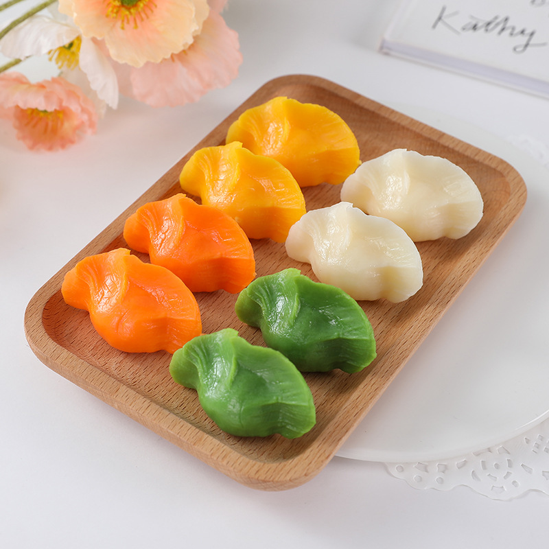 Pvc Artificial Dumpling Model Quick-Frozen Dumpling Artificial Pumpkin Spinach Dumpling Creative Activity Pendant