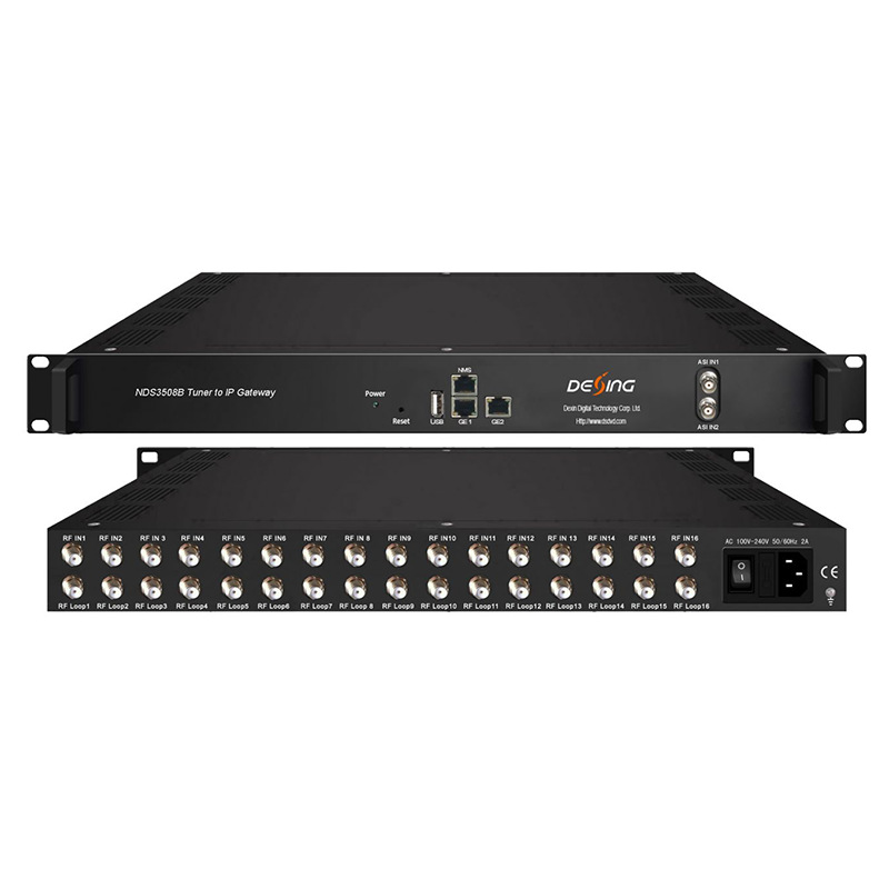 8 12 16 Dvb-S2/T2/Isdb/Atsc/C Tuner to Ip an Asi Ipgatew Gateway