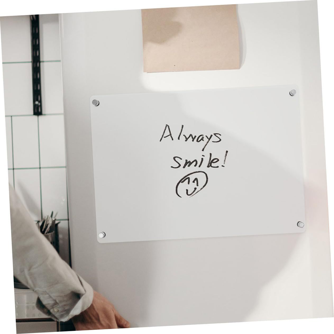 Three-Dimensional 3D Transparent Magnetic Acrylic Refrigerator Note Handwritten Message Drawing Board Monthly and Weekly Plan Erasable