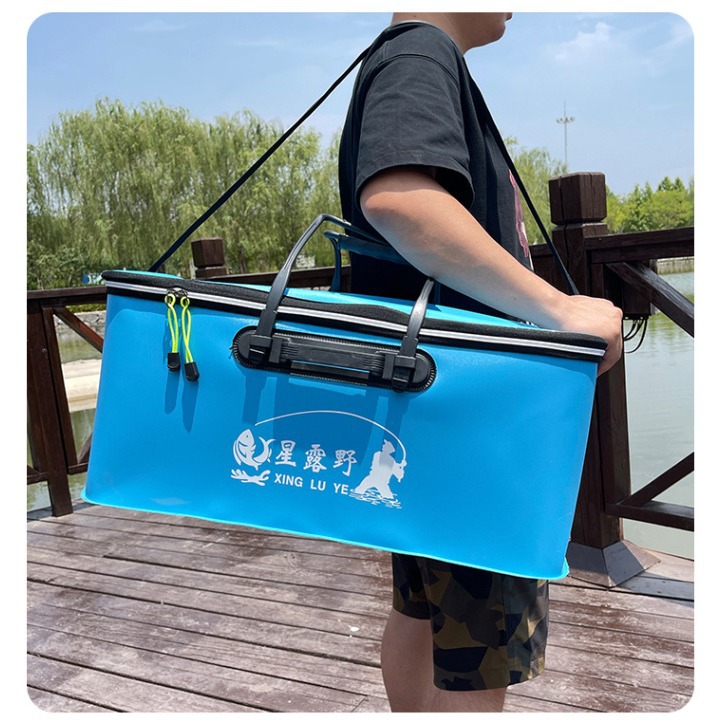 Fishing Bucket Foldableing Eva Fish Protection Bucket Thickeneded Fishing Bucket Live Fish Bucket Multi-Functional Fishing Box Wholesale Factory Supply
