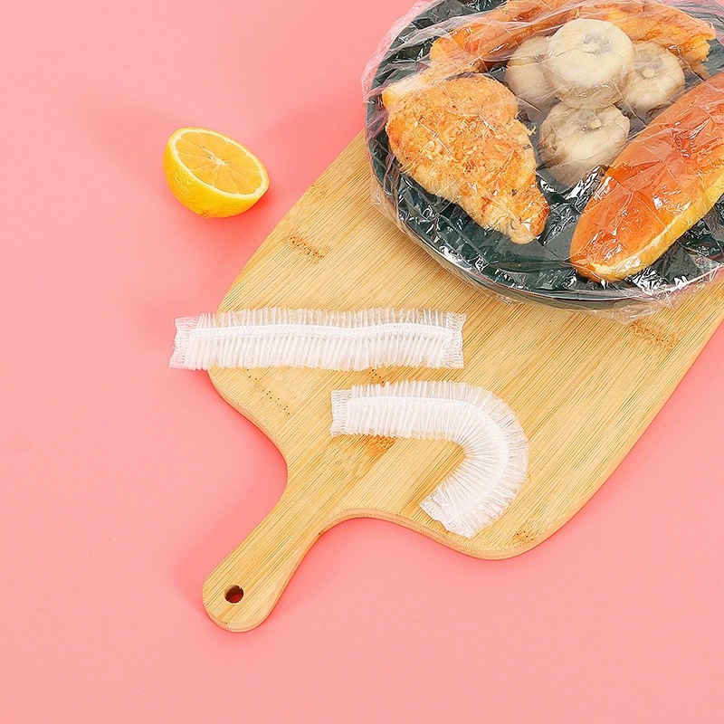 Disposable cling film set food grade household kitchen leftovers anti-string flavor color elastic plastic wrap tray cover