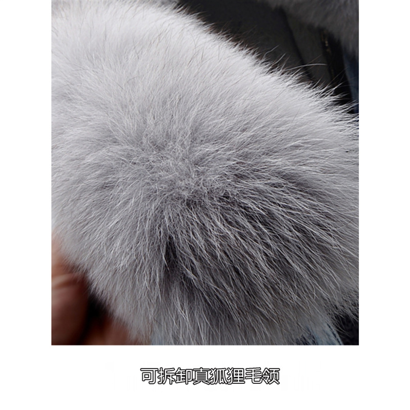 2025 Winter Fashion Faux Fox Fur Collar Rabbit Fur Lining Thickened Warm Coat Women's Short Jacket Trendy Top