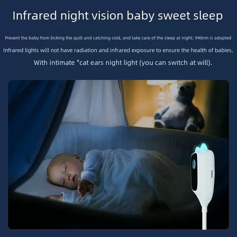 xiaovv Smart Baby Monitor Night Vision Care Instrument Child Monitoring Cry Alarm Reminder Wireless Camera