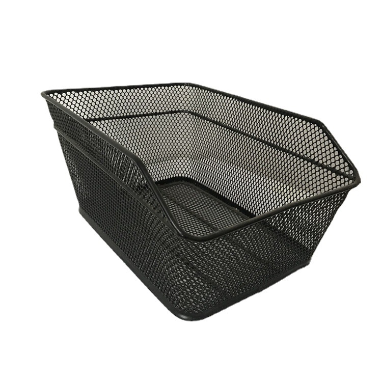 Wholesale in Stock electric car bicycle folding stroller large capacity rear seat vegetable basket metal car basket Mountain