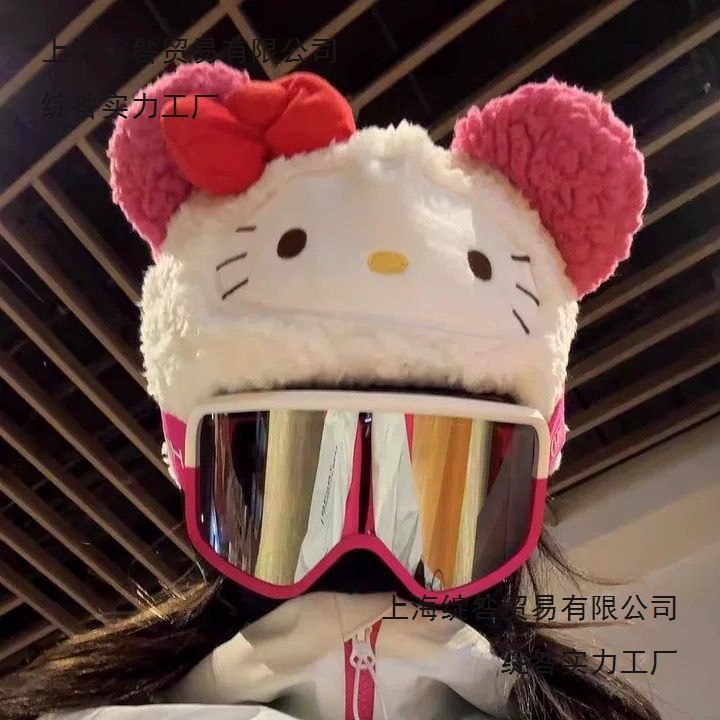 Шлем для лыж 2025, мультяшная ветронепроницаемая шапка, зимняя теплая шапка, бесплатная доставка, оптовая продажа