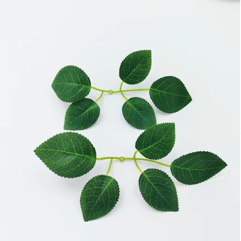 Simulated Rose Leaves, Green Plants, Simulated Flowers, Rose Leaves, Bunches of Vines, Home Decoration Accessories and Materials