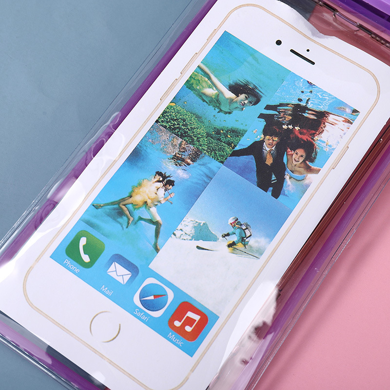 PVC luminous mobile phone waterproof bag transparent fluorescent diving waterproof case touch screen luminous sealed swimming waterproof bag