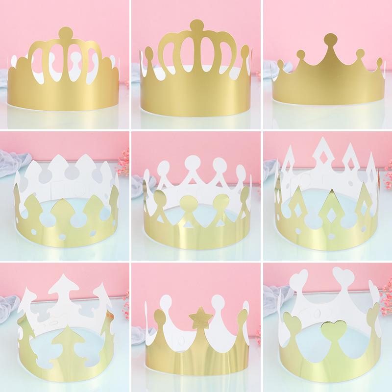 Birthday Hat Amazon Foreign Trade Cross-border Paper Hat Party Crown Hat Adult Children's Birthday Headwear Toy Supplies
