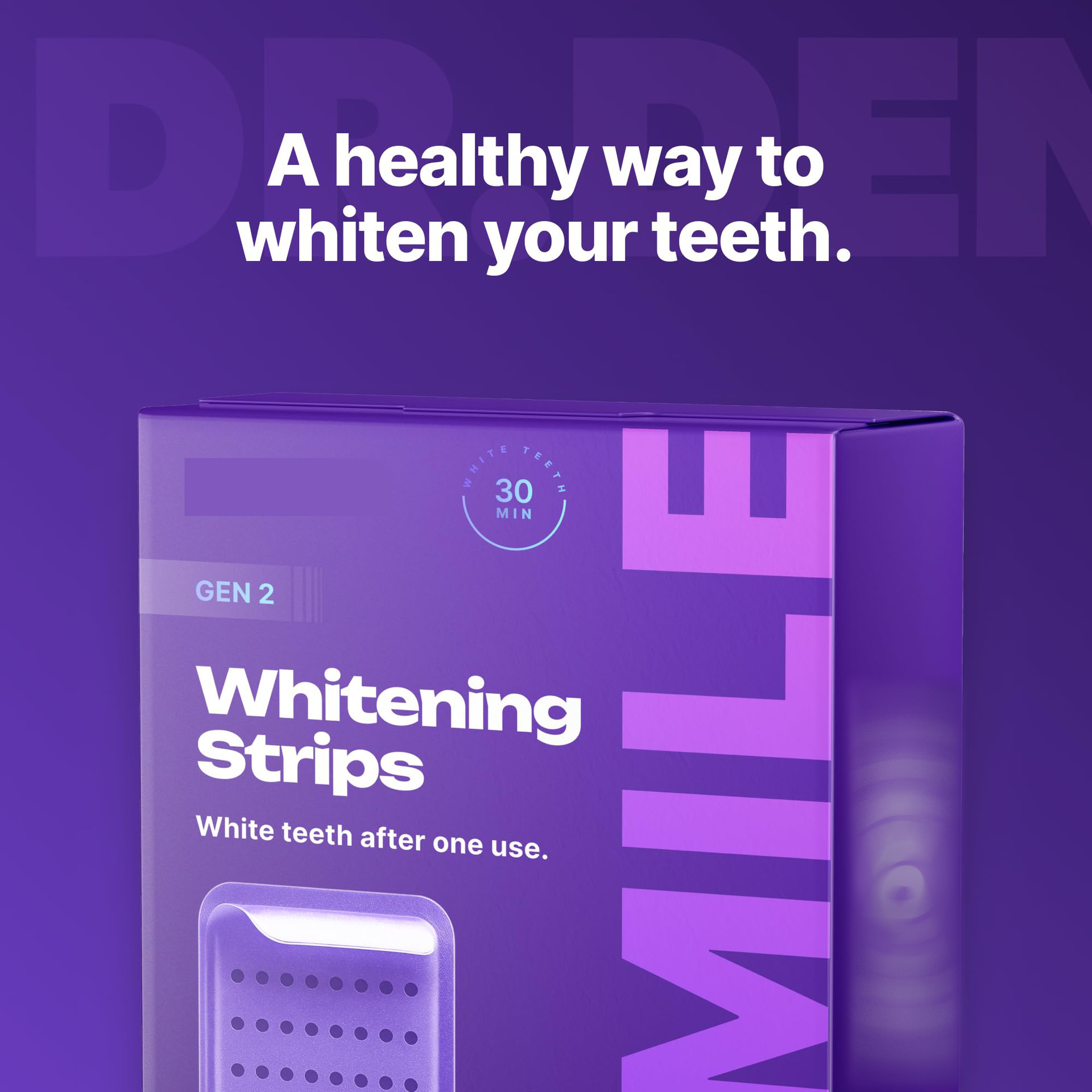 Dr. Dent Purple Teeth Whitening Strips Protects Tooth Enamel Layer Teeth Strips