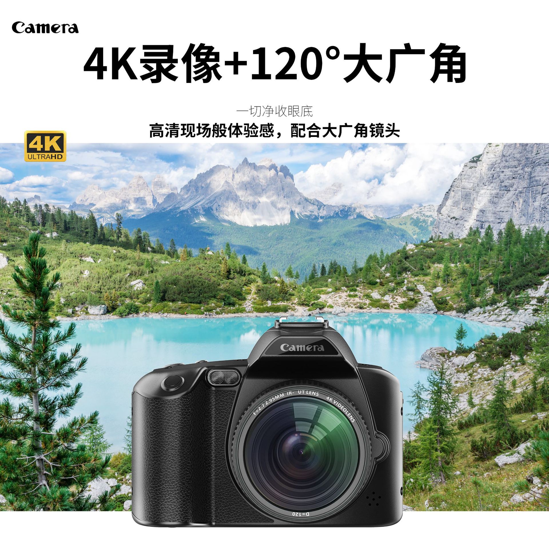 New D5 HD wifi SLR Camera 4K Dual Camera 64 million Beauty Digital Photo Camera Night Vision Camera