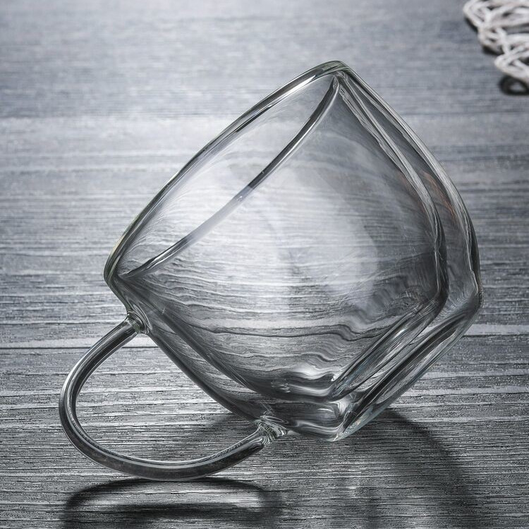 Customized 250ml Double-Layer Insulated Coffee Cup Egg-Shaped Double-Layer Glass Juice Beer Double-Layer Water Cup