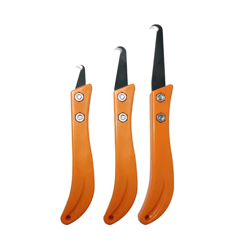 Textile Mill knotting knife beautiful sewing single-head long and short long hook knife double-head yarn cutting knife hook knife banana push-pull handle