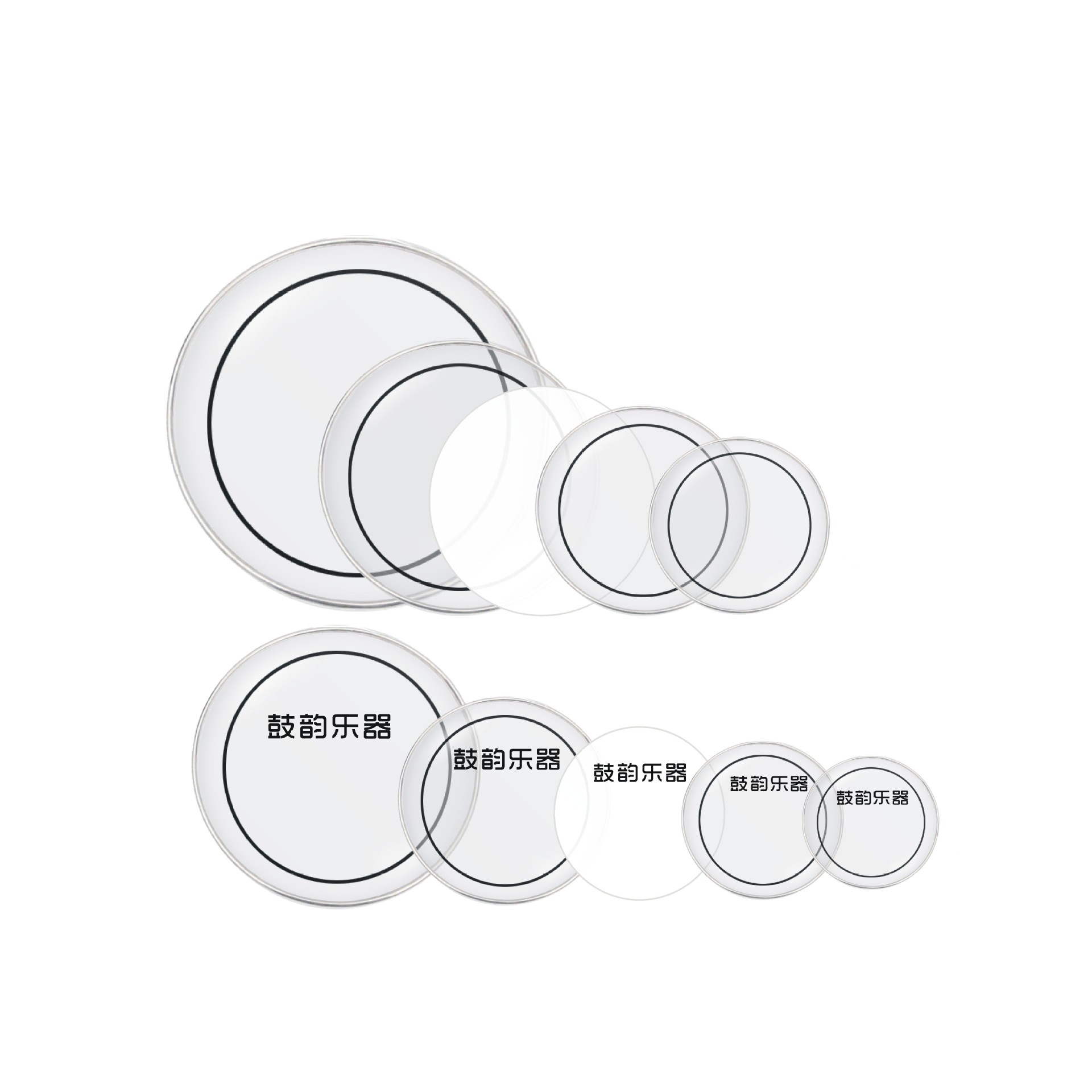 Drum Skin Jazz Drum Strike Surface Double-Layer Oil Skin Bottom Skin Surface Skin Resonance Surface Back Foot Barrel Drum Drum Logo