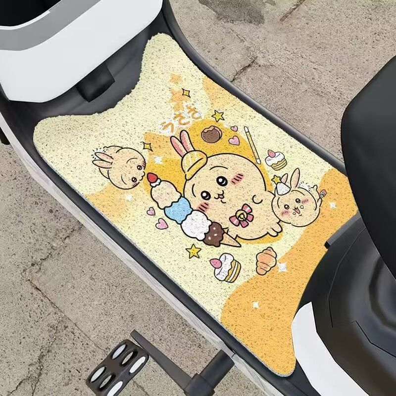 Cute Cartoon Electric Car Foot Pads, Pedal Anti-Scratch and Anti-Scratch Wire Ring Foot Pads, Universal Car Decorative and Stain-Resistant Foot Pads