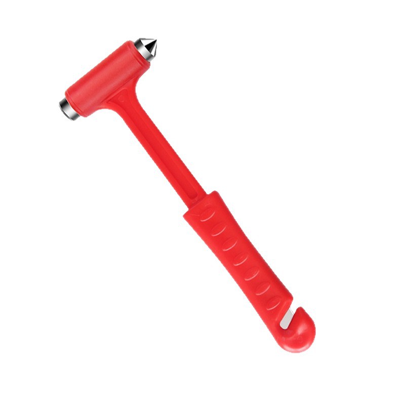 Multifunctional Two-In-One Safety Hammer Car Supplies Solid Mini Safety Hammer Car Escape Tool Red Small Hammer