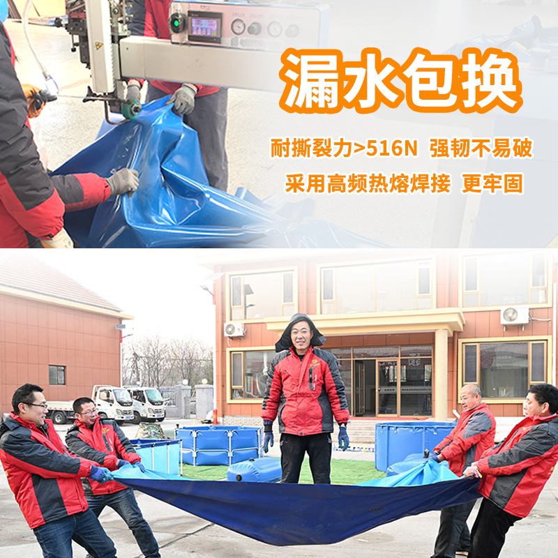 Galvanized Plate fish pond large outdoor canvas fish pond high density round fishing ground fish pond assembly iron plate pool