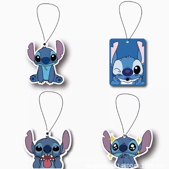 Stitch Car Pendant Aromatherapy Tablets Cute Cartoon Car Fragrance Tablets Long-Lasting Fragrance Tablets Car Odor Removal