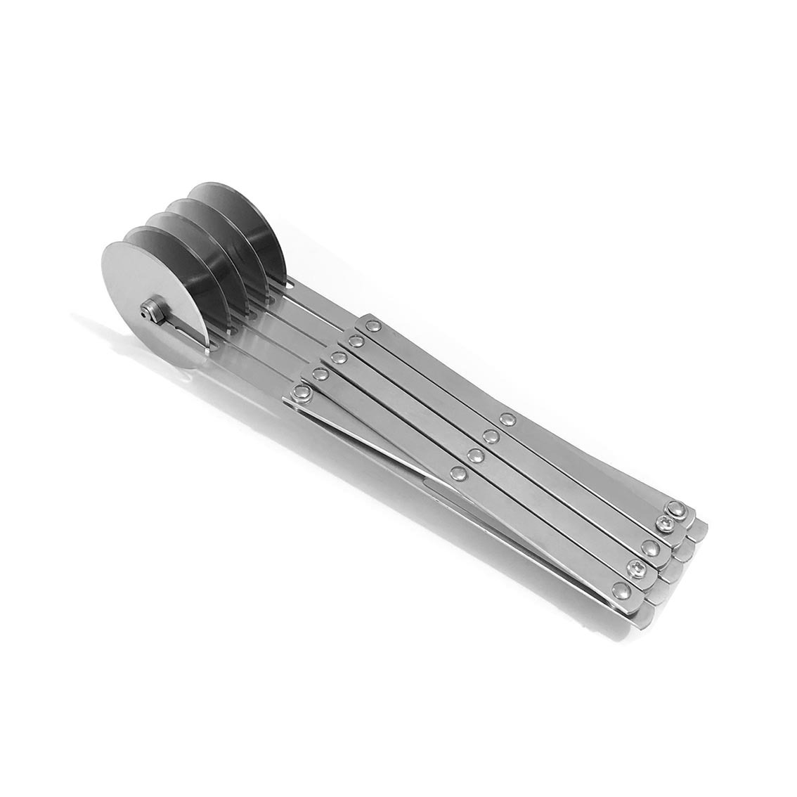 Retractable stainless steel pizza multi-wheel knife pancake maker multi-wheel Fryer knife kitchen baking tool