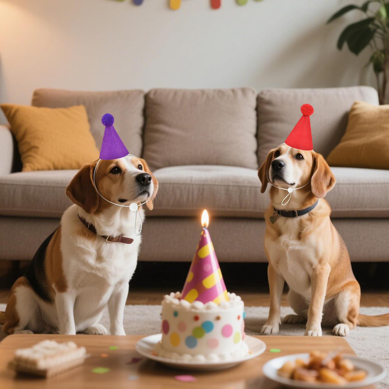 Pet Birthday Hat Mini Creative Cat Dog Pet Hat One-Year-Old Holiday Party Decoration Headdress Crown Hat