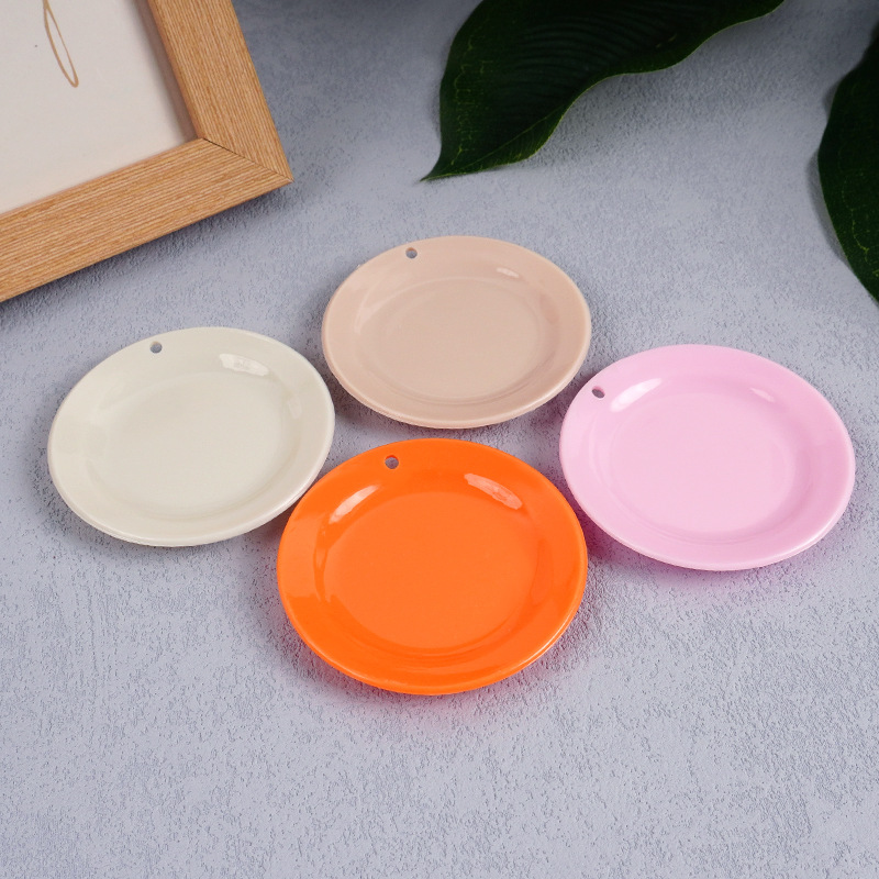 5cm mini simulation small plate diy miniature food play scene doll house children's play kitchen toy accessories