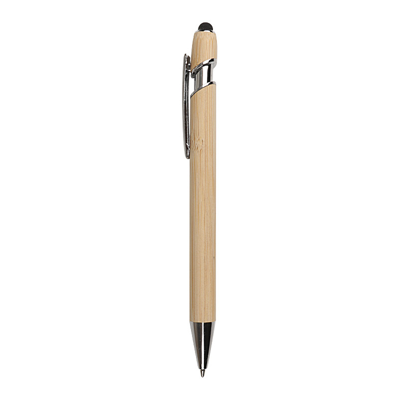 Spot Bamboo Ballpoint Pen Maggi Pen Wooden Ballpoint Pen Advertising Laser Press Capacitive Stylus