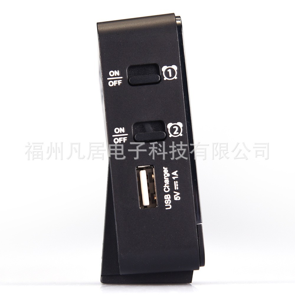 Projection Clock 3531 Black Alarm Clock with Time Temperature Projection Led Screen Alarm Clock USB Charging Clock