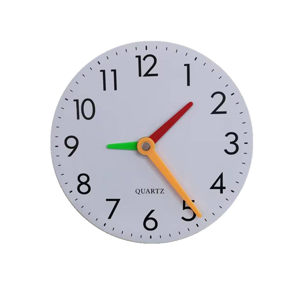 Clock Hands Can Be Moved by Hand to Teach Time, Cognitive Enlightenment Toy, Plastic Clock with Magnetic Pointers, Educational
