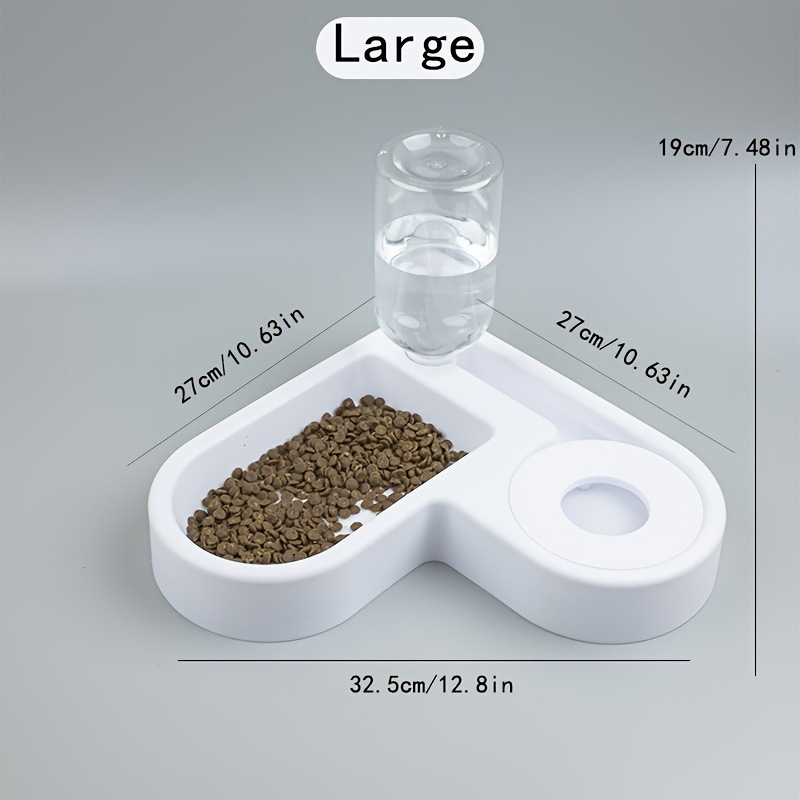 2026 New Cross-Border Dropshipping 1 Automatic Water Feeding and Feeding Heart Pet Bowl