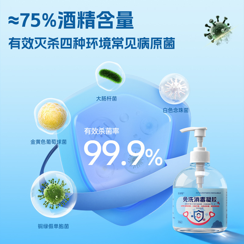 Wholesale Antibacterial Hand Sanitizer 75 Degree Alcohol Hand Sanitizer Gel Quick-Drying Mild Antibacterial Hand Sanitizer